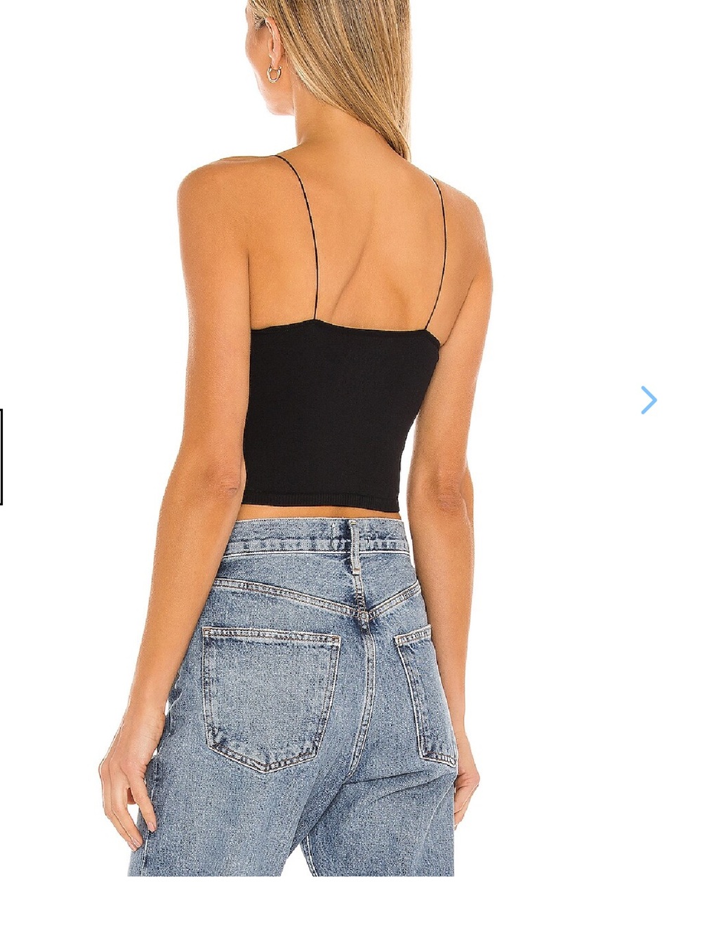 Free People black brami camisole cropped - Picture 4 of 5